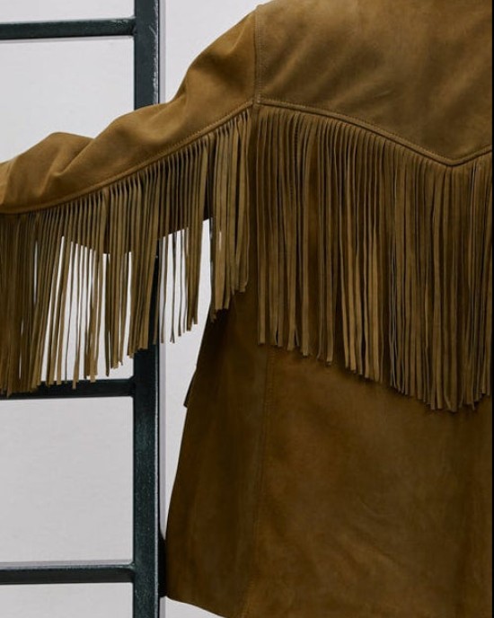 Püsküllü Süet Blazer Ceket Püsküllü Süet Blazer Ceket