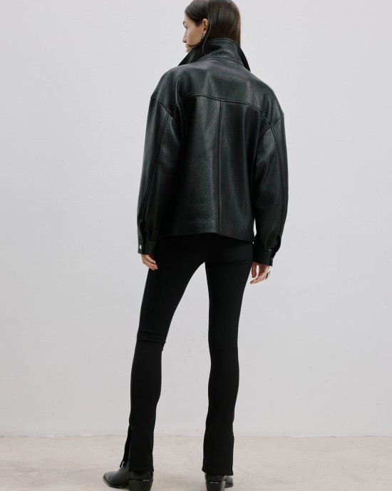 Oversize Deri Ceket Oversize Deri Ceket