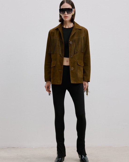 PÜSKÜLLÜ SÜET BLAZER CEKET PÜSKÜLLÜ SÜET BLAZER CEKET