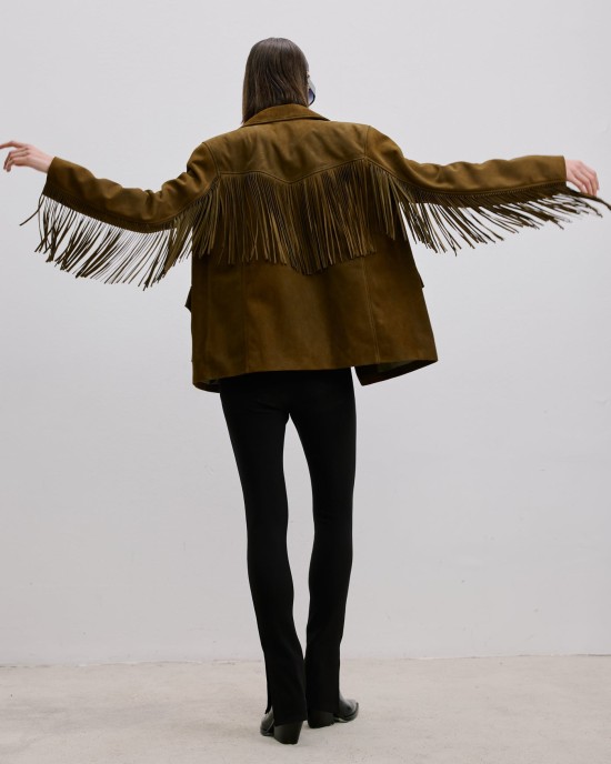 PÜSKÜLLÜ SÜET BLAZER CEKET PÜSKÜLLÜ SÜET BLAZER CEKET