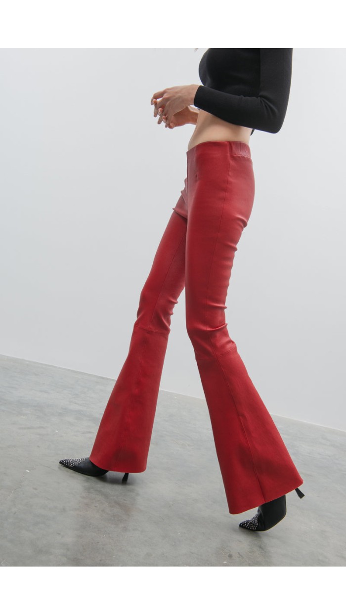 İspanyol Paça Deri Pantolon