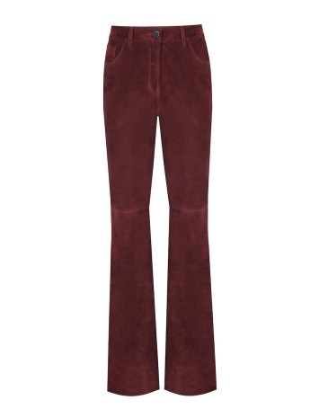 Bordo Süet Pantolon