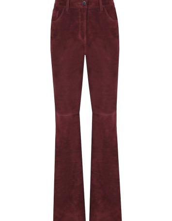 Bordo Süet Pantolon