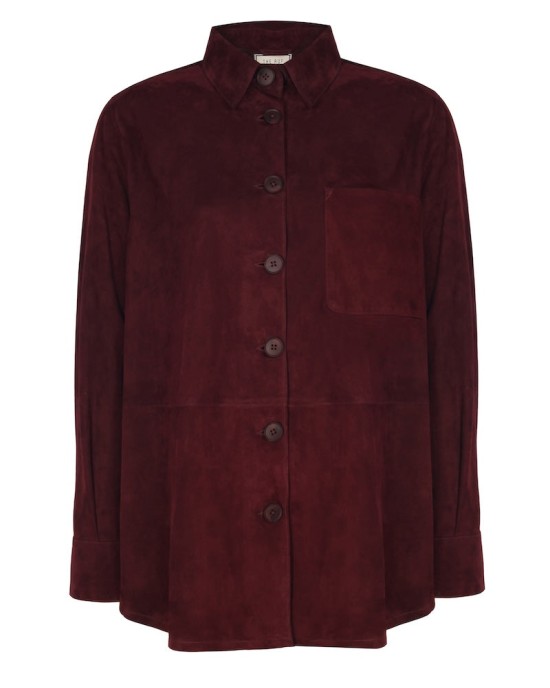 Bordo Süet Gömlek Bordo Süet Gömlek