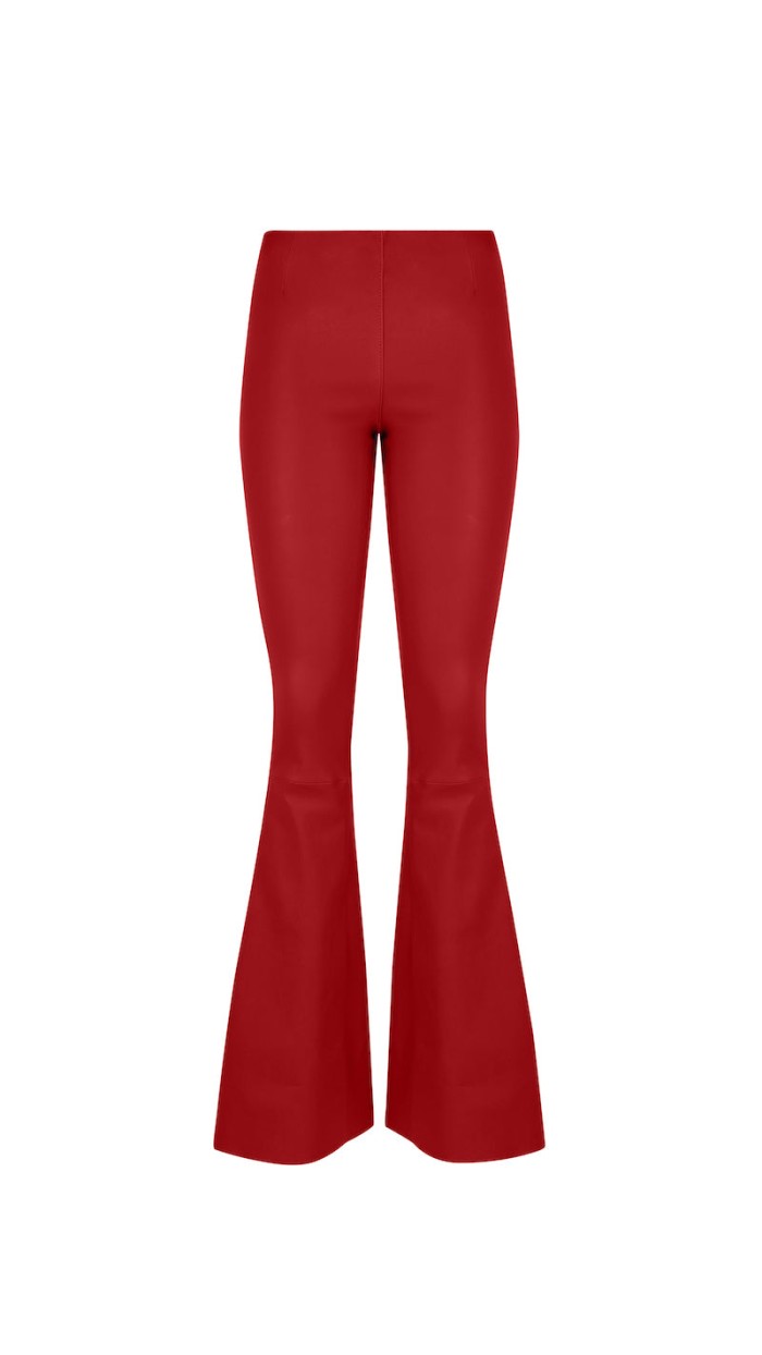 İspanyol Paça Deri Pantolon