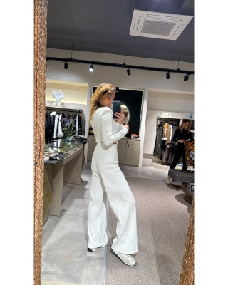 Nava Acid Wash Ekru Pantolon