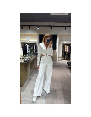 Nava Acid Wash Ekru Pantolon