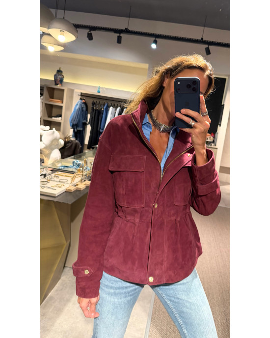 5638 Bordo Süet Ceket