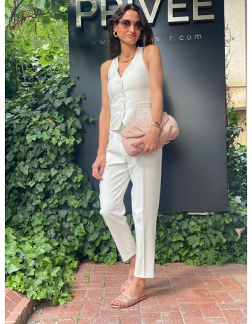 Beyaz Havuç Pantolon