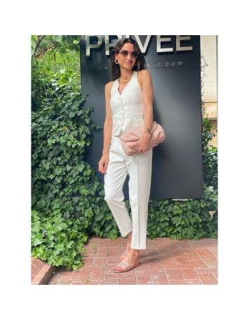 Beyaz Havuç Pantolon