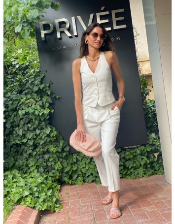 Beyaz Havuç Pantolon