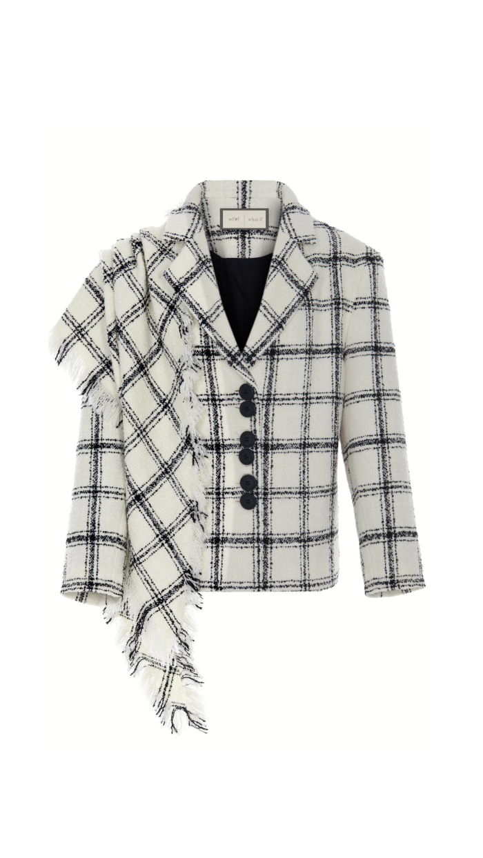 Cloudy Check Chane Ceket