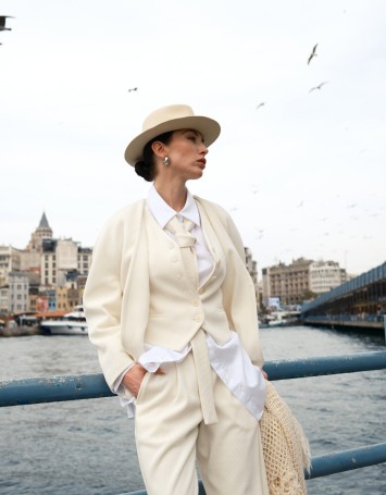 Tailored Kadife Yelek