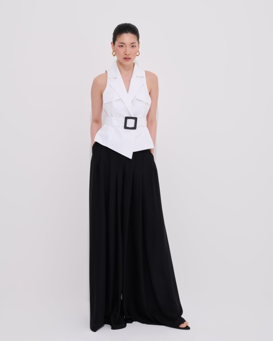 Liza Pileli Pantolon-Etek Dökümlü Geniş Paça Liza Pileli Pantolon-Etek Dökümlü Geniş Paça