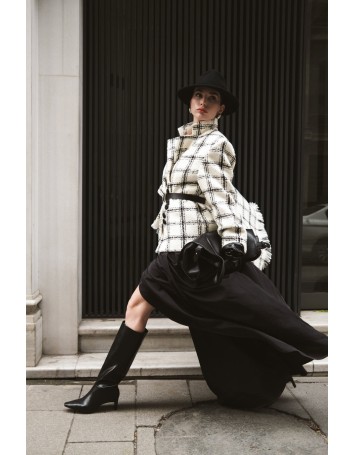 Cloudy Check Chane Ceket