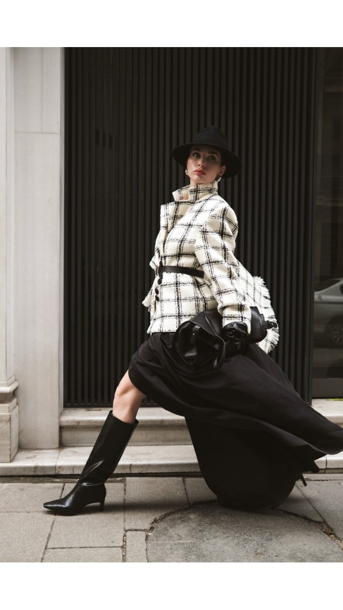 Cloudy Check Chane Ceket Cloudy Check Chane Ceket