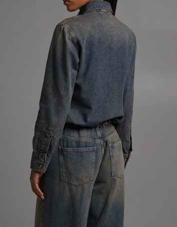 Washed-out denim shirt