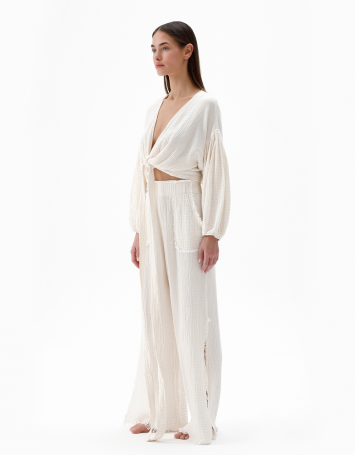 Crinkle Balon Kol Bluz